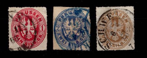 Preußen 16-18 gestempelt leichte Mängel #DCW85