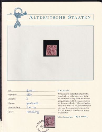 Bayern 3 gestempelt Borek Garantie #DDC10