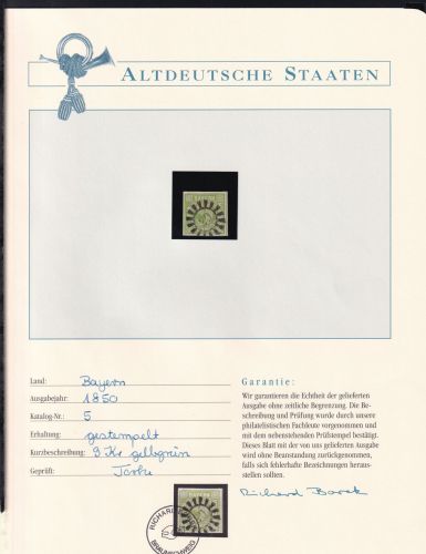 Bayern 5 gestempelt Borek Garantie #DDC11