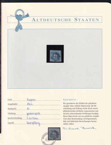 Bayern 10 gestempelt Borek Garantie #DDC12