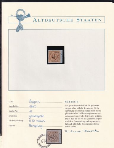 Bayern 11 gestempelt Borek Garantie #DDC13