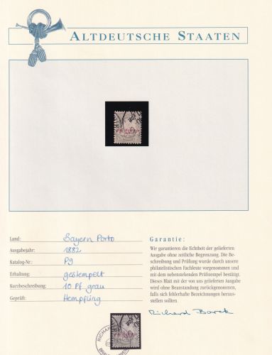 Bayern Porto 9 gestempelt Borek Garantie #DDC21