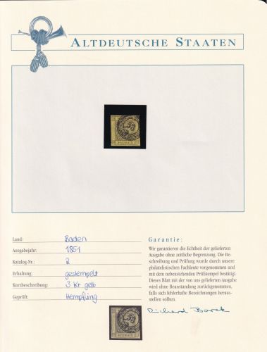 Baden 2 gestempelt