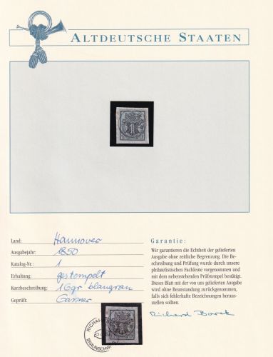 Hannover 1 gestempelt