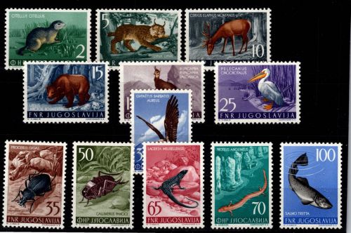 Jugoslawien 738-749 postfrisch Motiv Wildtiere #DCY49