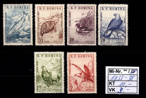 Rumänien 1833-1838 postfrisch Motiv Wildtiere #DCY53