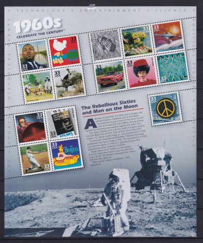 USA Block 48 postfrisch Motiv 60ziger #DCY58