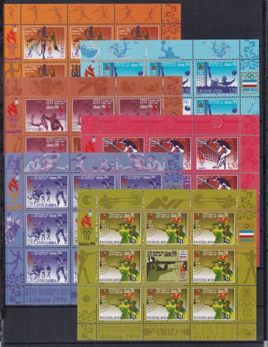 Jugoslawien 2769-2774 KB postfrisch Kleinbogen, Motive Olymia 1996 #DCY63