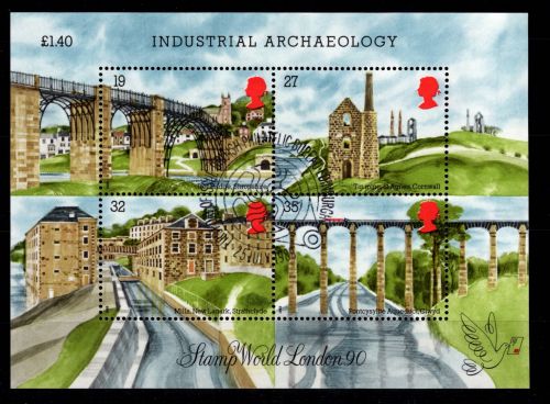 Großbritannien Block 5 gestempelt Stamp World London 1990 #DCY81