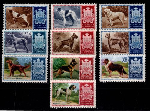 San Marino 547-555 postfrisch Motiv Hunde #DCZ23