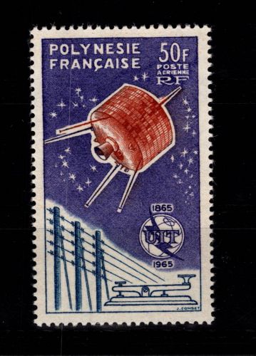 Französisch Polynesien 44 postfrisch Motiv Fernmeldeunion #DCZ27