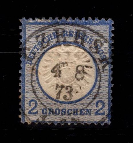 Deutsches Reich 20 gestempelt leichte Mängel, kleine dünne Stelle #DDD35