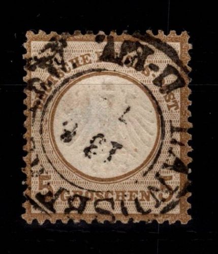 Deutsches Reich 6 gestempelt leichte Mängel, dünne Stelle #DDD60