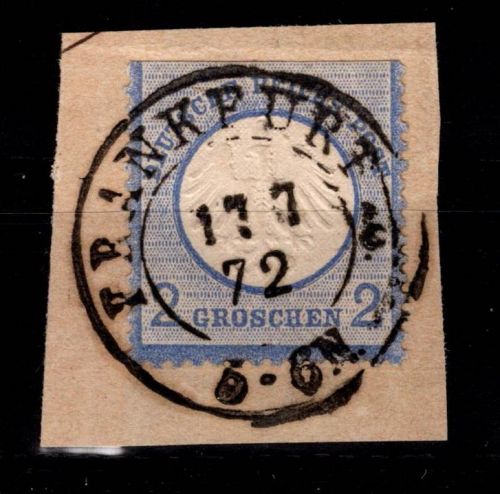 Deutsches Reich 5 gestempelt Mängel, oben beschnitten #DDD79