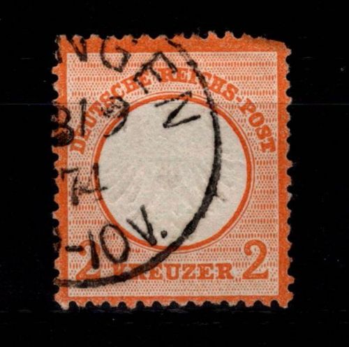 Deutsches Reich 15 gestempelt Zähnungsmangel oben rechts #DDD90