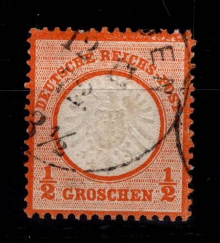 Deutsches Reich 18 gestempelt leichte Mängel, dünne Stelle #DDD95