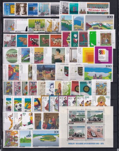 BRD Bund/ Berlin Lot Mustermarken postfrisch über 80 Stück #DDF71