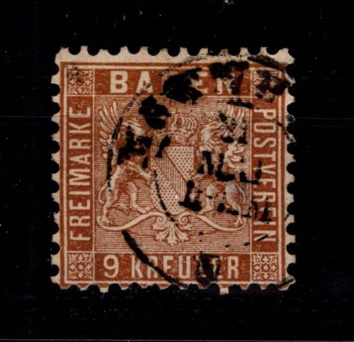 Baden 15A gestempelt leichte Mängel, geprüft Stegmüller BPP #DDN71