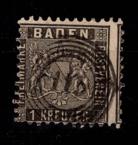 Baden 13 a gestempelt leichte Mängel, geprüft Stegmüller BPP #DDN72