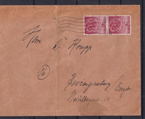 Berlin 71 auf Brief als Mehrfachfrankatur portogerecht #DDN82