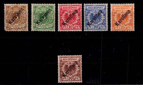 Deutsche Kolonien Karolinen 1 I-6 I mit Falz #DDN87