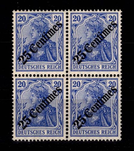 Deutsche Auslandspostämter Türkei 50 postfrisch im 4er Block #DDO07