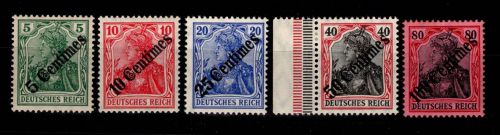 Deutsche Auslandspostämter Türkei 48-52 mit Falz #DDO11