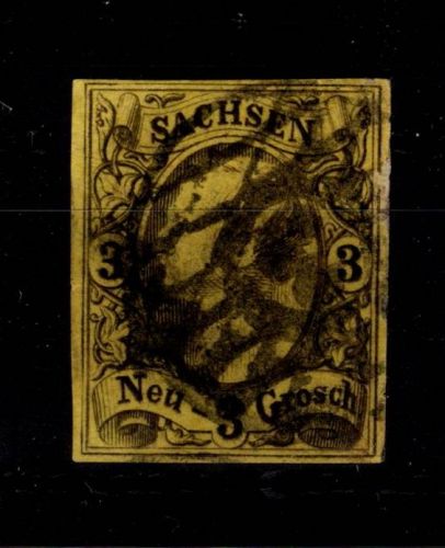 Sachsen 11 gestempelt leichte Mängel Aufspaltung außerhalb der Marke #DDO47
