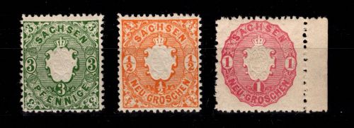 Sachsen 14-16 postfrisch 16 etwas fleckig #DDO50