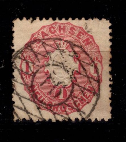 Sachsen 15 gestempelt KGS 16 "Borna" #DDO55