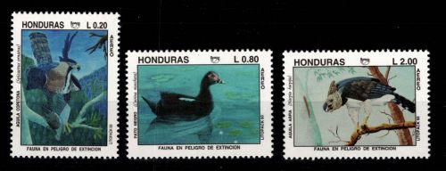 Honduras 1217-1219 postfrisch Motiv Vögel #DCC39