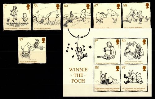 Großbritannien 3002-3007, Block 60 postfrisch Motiv Pu der Bär #DDH21