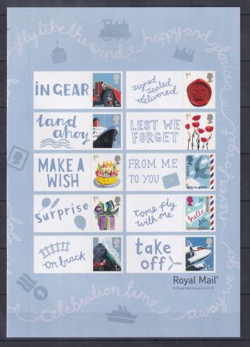 Großbritannien 2874 ZF-2883 ZF postfrisch Motiv Grußmarken, Kleinbogen #DDH29