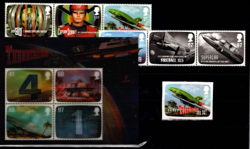 Großbritannien 3030-3035, Block 62 postfrisch Motiv Science Fiction #DDH30