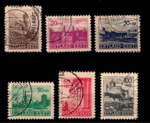 Deutsche Besetzung Estland 4-9 gestempelt #DDI48