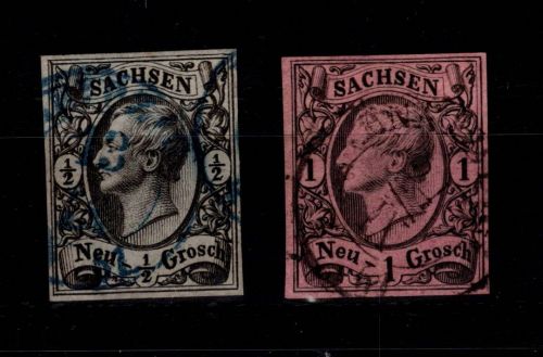 Sachsen 8, 9 gestempelt #DDI89