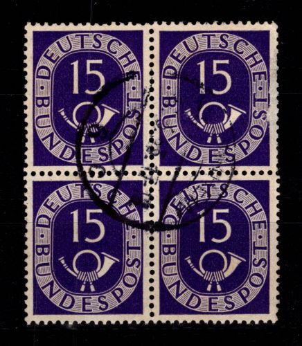 BRD Bund 129 gestempelt als 4er Block #DDJ24