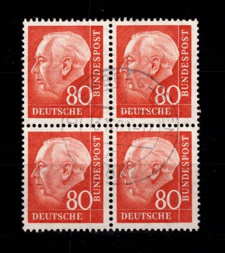 BRD Bund 264 gestempelt als 4er Block #DDJ27