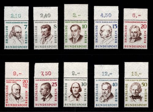 Berlin 163-172 postfrisch vom Oberrand #DDJ60