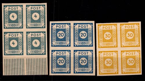 SBZ 53-55 postfrisch als Viererblock #DDS65