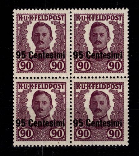 Österreichische Feldpost Ausgaben für Italien VIII postfrisch Viererblock #DDS66