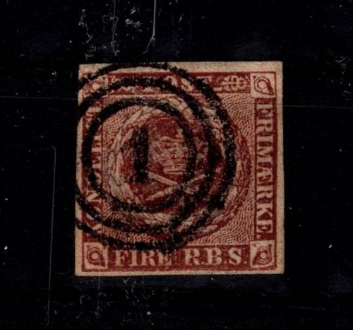 Dänemark 1 II a gestempelt NS 1 #DDS77