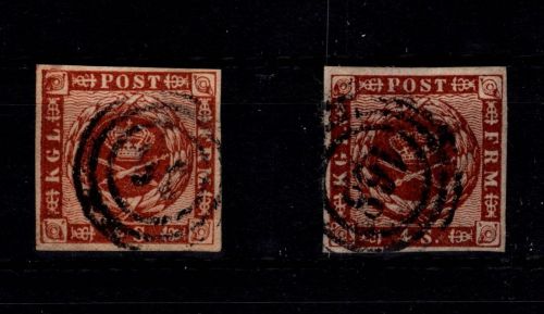 Dänemark 7 a + b gestempelt #DDS82