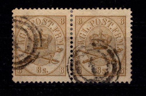 Dänemark 14 A Paar gestempelt NS 1 #DDS88