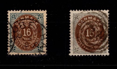 Dänemark 27 I Y A a+b gestempelt #DDT10