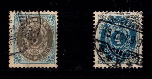 Dänemark 22 I Z B - 23 I Z B gestempelt #DDT25