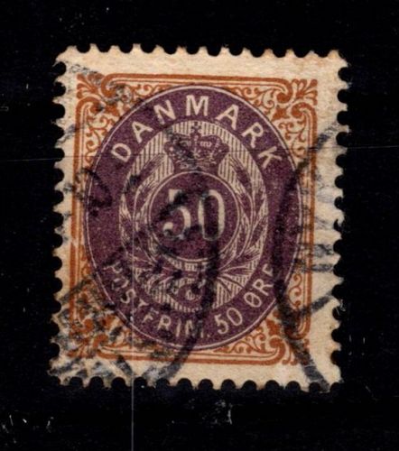 Dänemark 30 II Z B gestempelt #DDT30