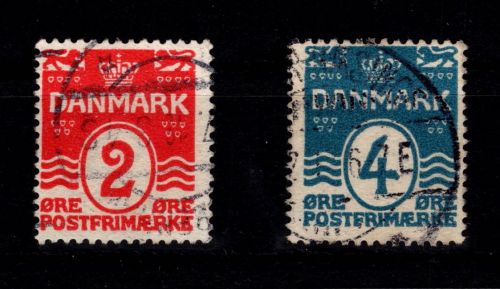 Dänemark 43 B + 45 B gestempelt #DDT40