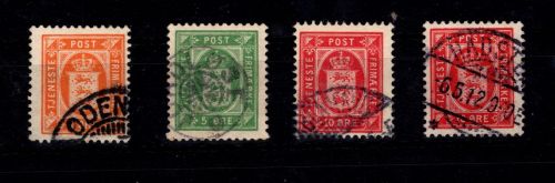 Dänemark Dienstmarken 8-10 und 10 b gestempelt #DDT97