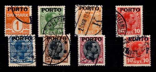 Dänemark Portomarken 6-8 gestempelt #DDT99